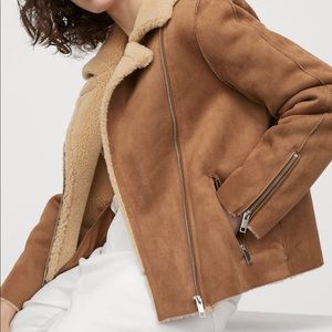 Pile-lined Biker Jacket